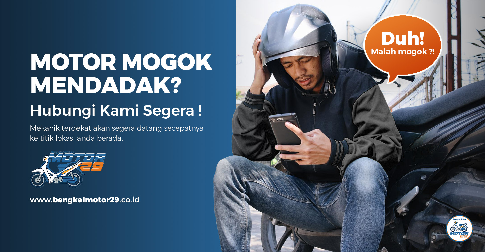 Bengkel motor mogok mendadak yang bisa dipanggil